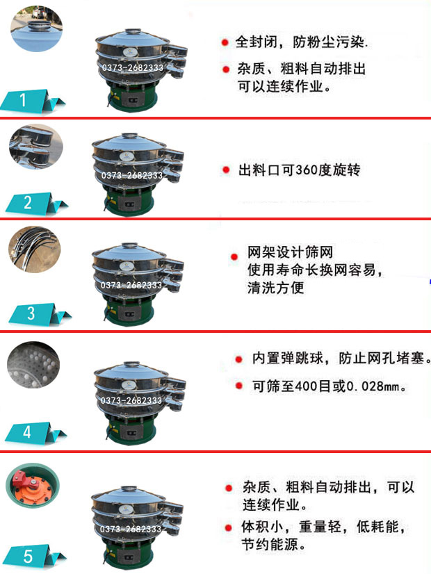 旋振筛粉机特点